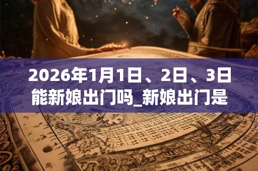 2026年1月1日、2日、3日能新娘出门吗_新娘出门是吉日吗