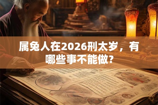 属兔人在2026刑太岁，有哪些事不能做？