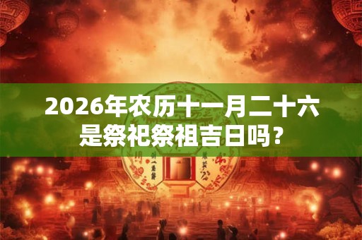 2026年农历十一月二十六是祭祀祭祖吉日吗？