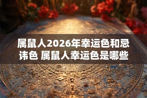 属鼠人2026年幸运色和忌讳色 属鼠人幸运色是哪些