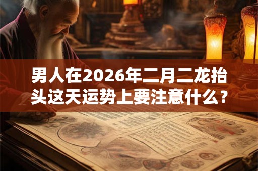 男人在2026年二月二龙抬头这天运势上要注意什么？