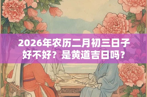 2026年农历二月初三日子好不好？是黄道吉日吗？