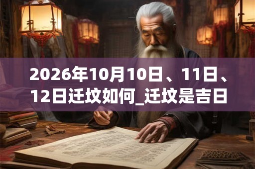 2026年10月10日、11日、12日迁坟如何_迁坟是吉日吗