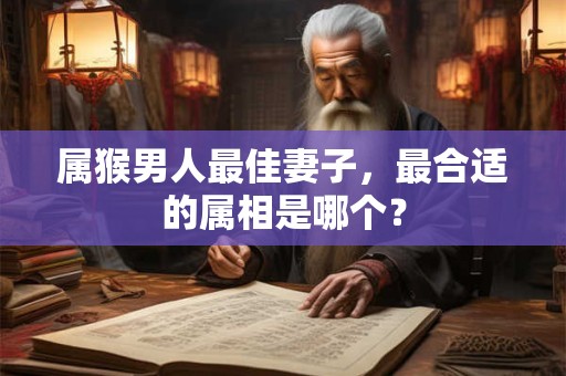 属猴男人最佳妻子，最合适的属相是哪个？