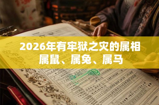 2026年有牢狱之灾的属相 属鼠、属兔、属马