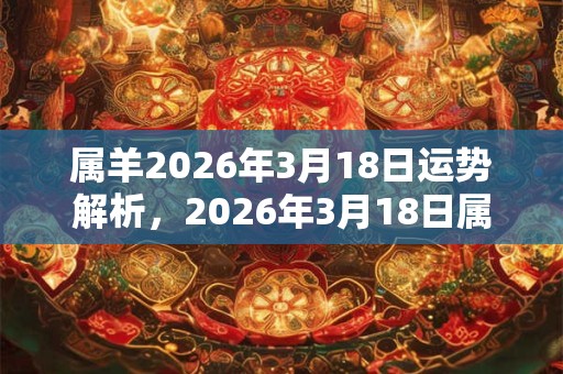 属羊2026年3月18日运势解析，2026年3月18日属羊运势分析