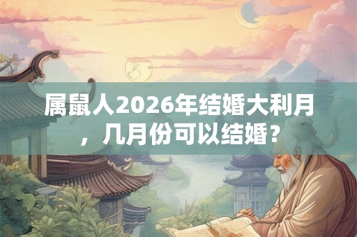 属鼠人2026年结婚大利月，几月份可以结婚？