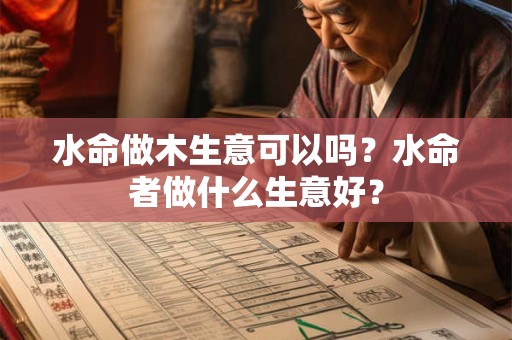 水命做木生意可以吗？水命者做什么生意好？