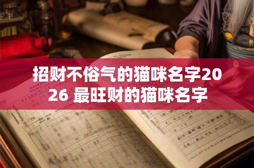 招财不俗气的猫咪名字2026 最旺财的猫咪名字