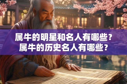 属牛的明星和名人有哪些？属牛的历史名人有哪些？