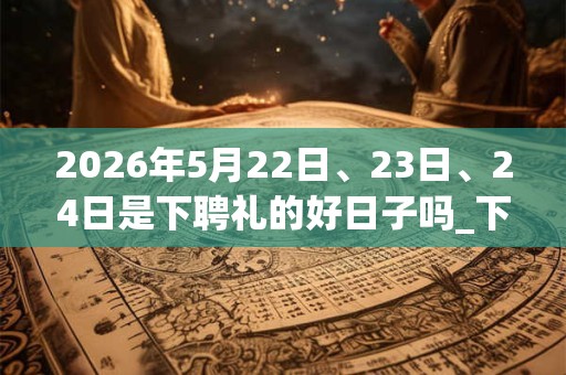 2026年5月22日、23日、24日是下聘礼的好日子吗_下聘礼可以吗