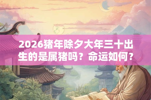 2026猪年除夕大年三十出生的是属猪吗？命运如何？