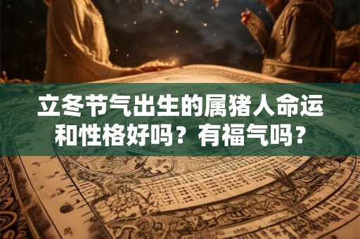 立冬节气出生的属猪人命运和性格好吗？有福气吗？