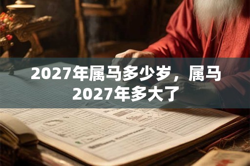 2027年属马多少岁，属马2027年多大了