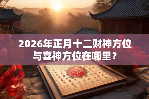 2026年正月十二财神方位与喜神方位在哪里？