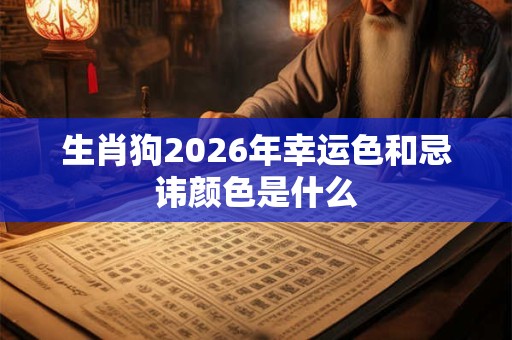 生肖狗2026年幸运色和忌讳颜色是什么