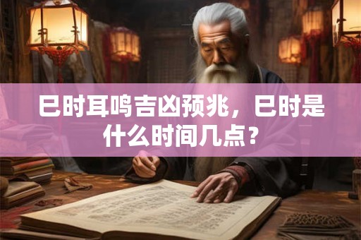 巳时耳鸣吉凶预兆，巳时是什么时间几点？