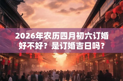 2026年农历四月初六订婚好不好?是订婚吉日吗? 2026年农历四月初六订婚好不好?是订婚吉日吗?