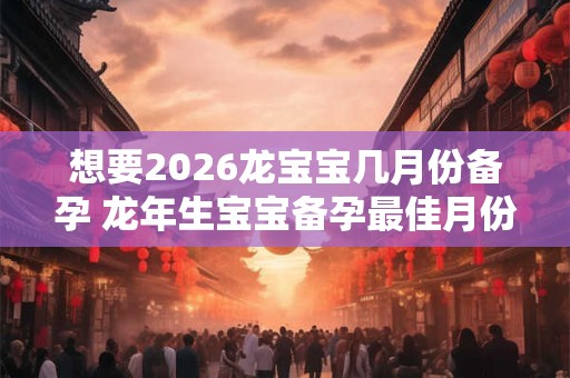 想要2026龙宝宝几月份备孕 龙年生宝宝备孕最佳月份