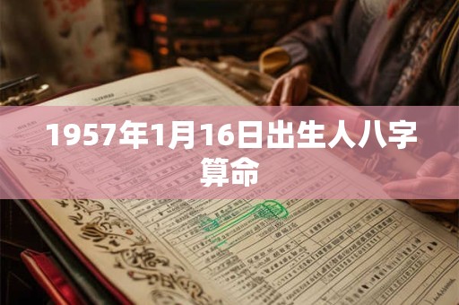 1957年1月16日出生人八字算命