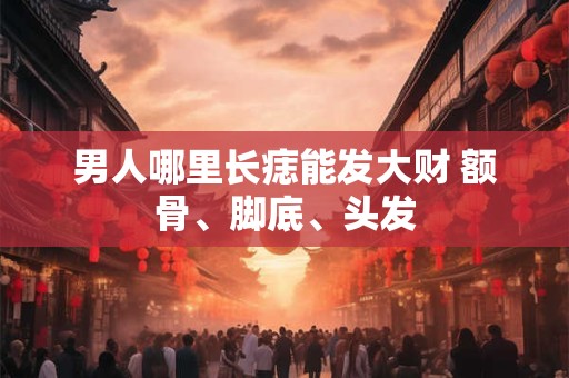 男人哪里长痣能发大财 额骨、脚底、头发