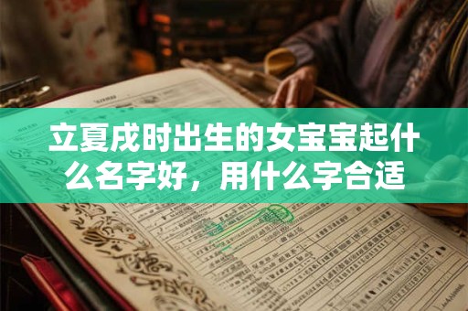 立夏戌时出生的女宝宝起什么名字好,用什么字合适 立夏戌时出生的女宝宝起什么名字好,用什么字合适