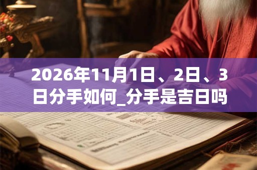 2026年11月1日、2日、3日分手如何_分手是吉日吗