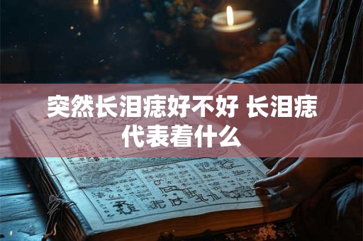 突然长泪痣好不好 长泪痣代表着什么