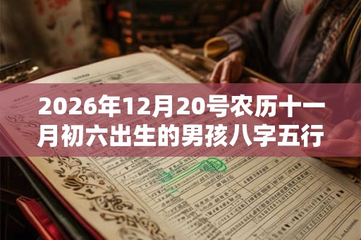 2026年12月20号农历十一月初六出生的男孩八字五行起名字