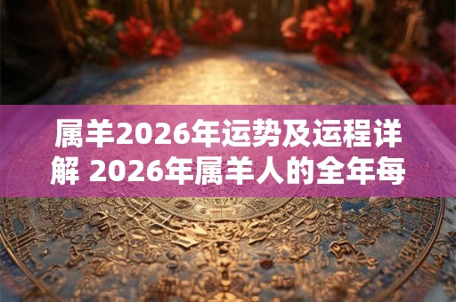 属羊2026年运势及运程详解 2026年属羊人的全年每月运势