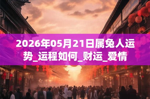 2026年05月21日属兔人运势_运程如何_财运_爱情