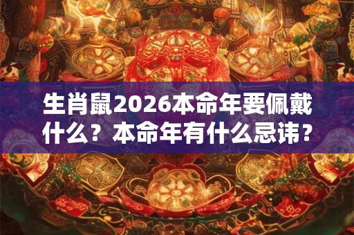 生肖鼠2026本命年要佩戴什么？本命年有什么忌讳？