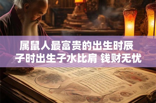 属鼠人最富贵的出生时辰 子时出生子水比肩 钱财无忧
