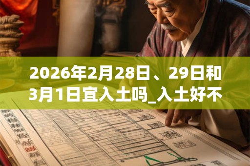 2026年2月28日、29日和3月1日宜入土吗_入土好不好