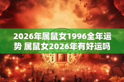 2026年属鼠女1996全年运势 属鼠女2026年有好运吗 2026年属鼠女1996全年运势 属鼠女2026年有好运吗