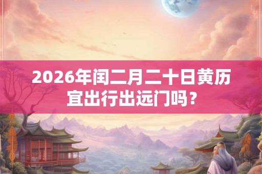 2026年闰二月二十日黄历宜出行出远门吗？