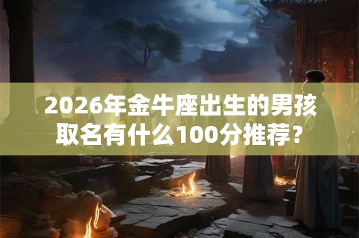 2026年金牛座出生的男孩取名有什么100分推荐？