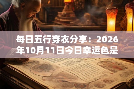 每日五行穿衣分享：2026年10月11日今日幸运色是什么
