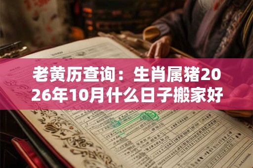 老黄历查询：生肖属猪2026年10月什么日子搬家好
