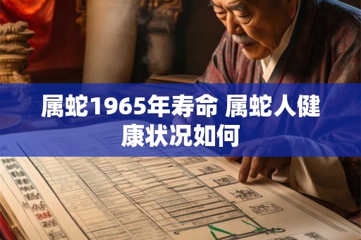 属蛇1965年寿命 属蛇人健康状况如何