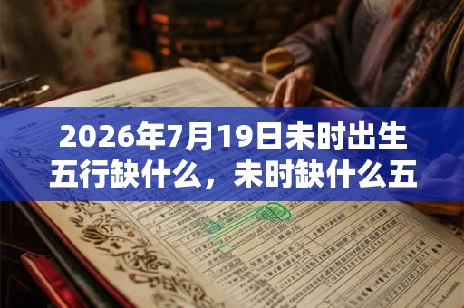 2026年7月19日未时出生五行缺什么，未时缺什么五行