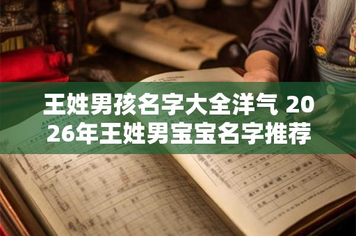 王姓男孩名字大全洋气 2026年王姓男宝宝名字推荐
