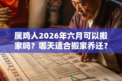 属鸡人2026年六月可以搬家吗？哪天适合搬家乔迁？