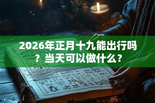 2026年正月十九能出行吗？当天可以做什么？