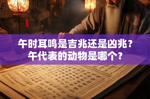 午时耳鸣是吉兆还是凶兆？午代表的动物是哪个？