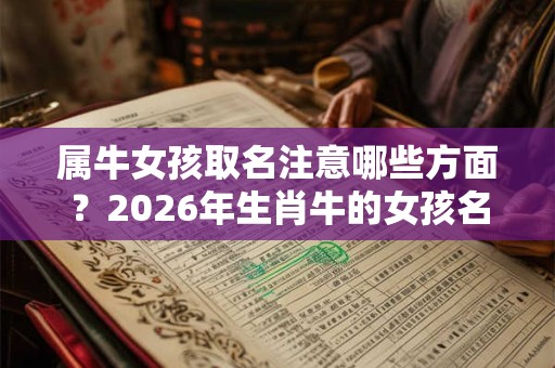 属牛女孩取名注意哪些方面？2026年生肖牛的女孩名字推荐！