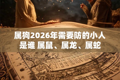 属狗2026年需要防的小人是谁 属鼠、属龙、属蛇
