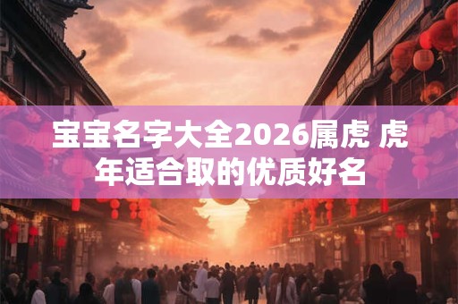 宝宝名字大全2026属虎 虎年适合取的优质好名 宝宝名字大全2026属虎 虎年适合取的优质好名