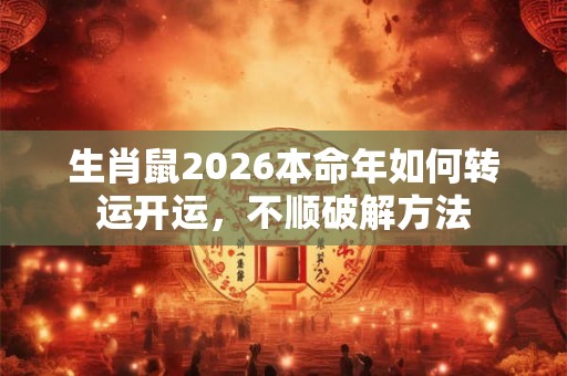 生肖鼠2026本命年如何转运开运，不顺破解方法