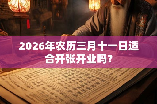2026年农历三月十一日适合开张开业吗? 2026年农历三月十一日适合开张开业吗?